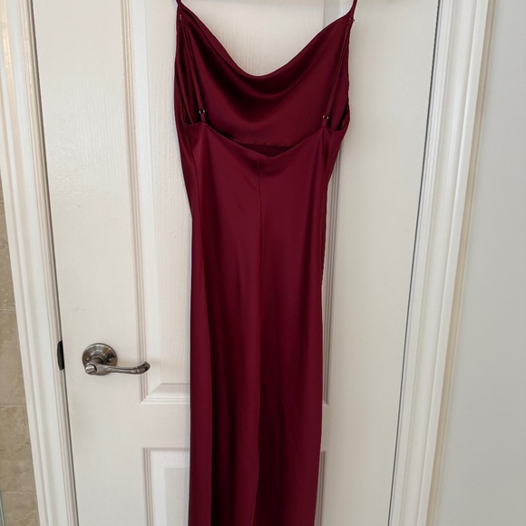 Petal and Pup Red Satin Midi Dress - Picture 3 of 5